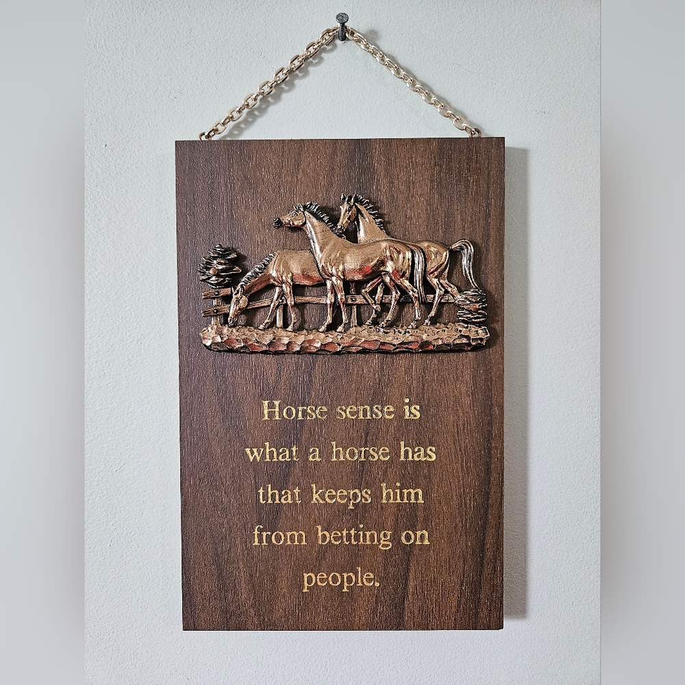 Vintage Horse Sense Wall Hanging